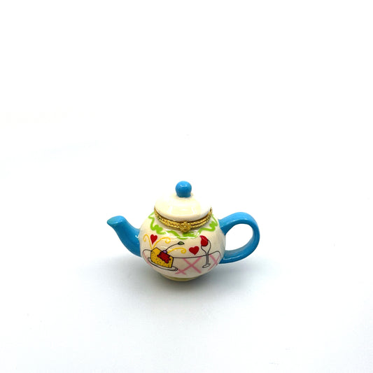 Collectible | Jewelry Box Miniature Teapot | Color: White | Vintage
