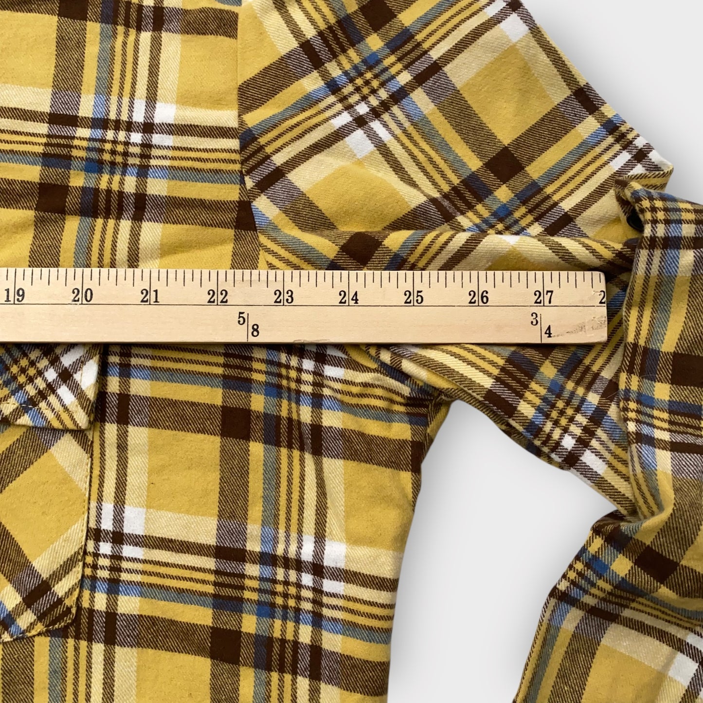 Matchstick Women's Yellow Plaid Flannel Button-Up Shirt - Size XXL - Long Sleeve