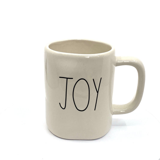 Rae Dunn Artisan Collection ‘JOY’ Large Letter White Coffee Cup Mug By Magenta