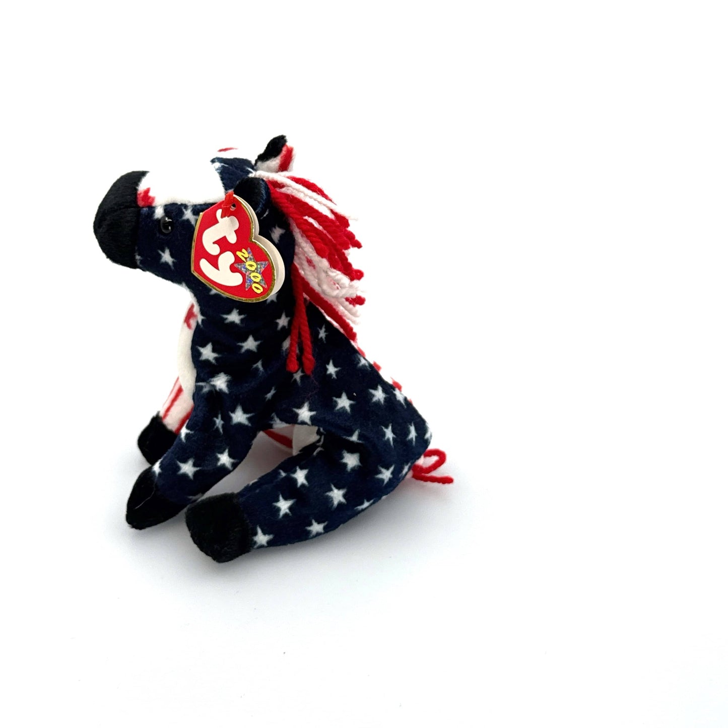 Ty OriginalBeanie Babies | Lefty 2000 Donkey American Flag Plush Toy | EUC