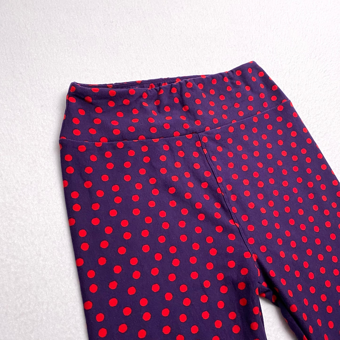 LuLaRoe Leggings | OS (2-10) | Purple Red Polka Dots | Buttery Soft | New