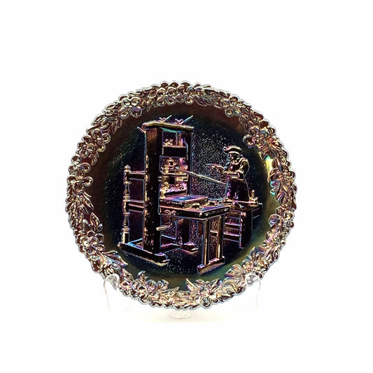 1971 Fenton Glass Collector Plate No. 2 In The Annual Series Early Craftsman Of English America -  | Buy at Parsimony Shoppes