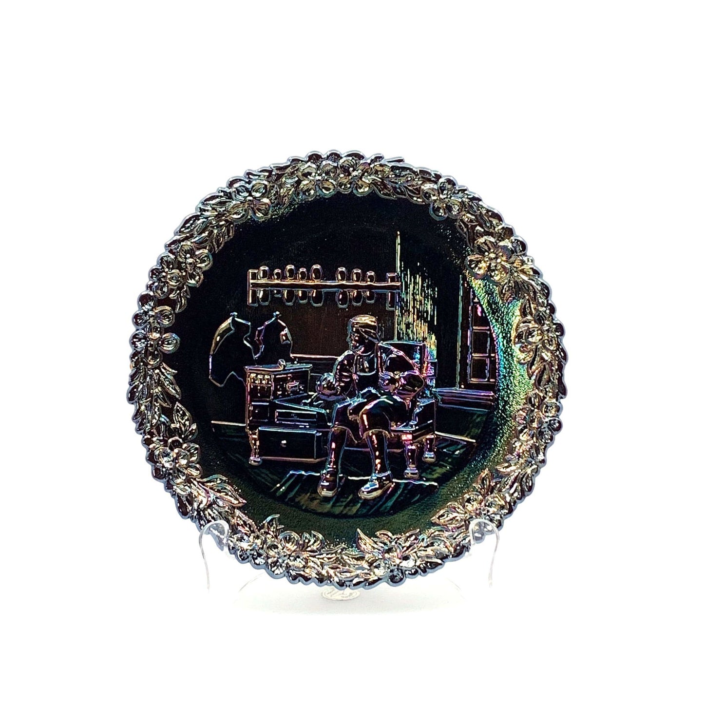 1973 Fenton Glass Collector Plate No. 4 In The Annual Series Early Craftsman of English America -  | Buy at Parsimony Shoppes