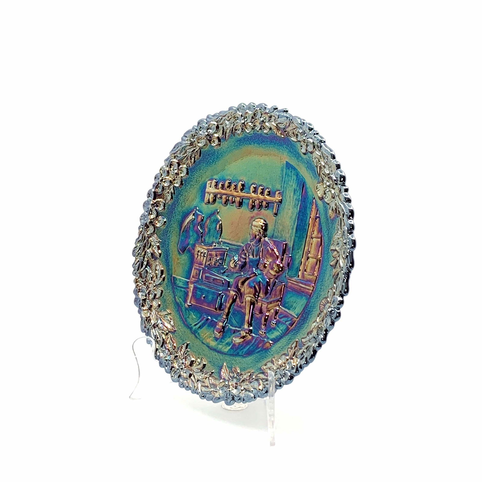 1973 Fenton Glass Collector Plate No. 4 In The Annual Series Early Craftsman of English America -  | Buy at Parsimony Shoppes