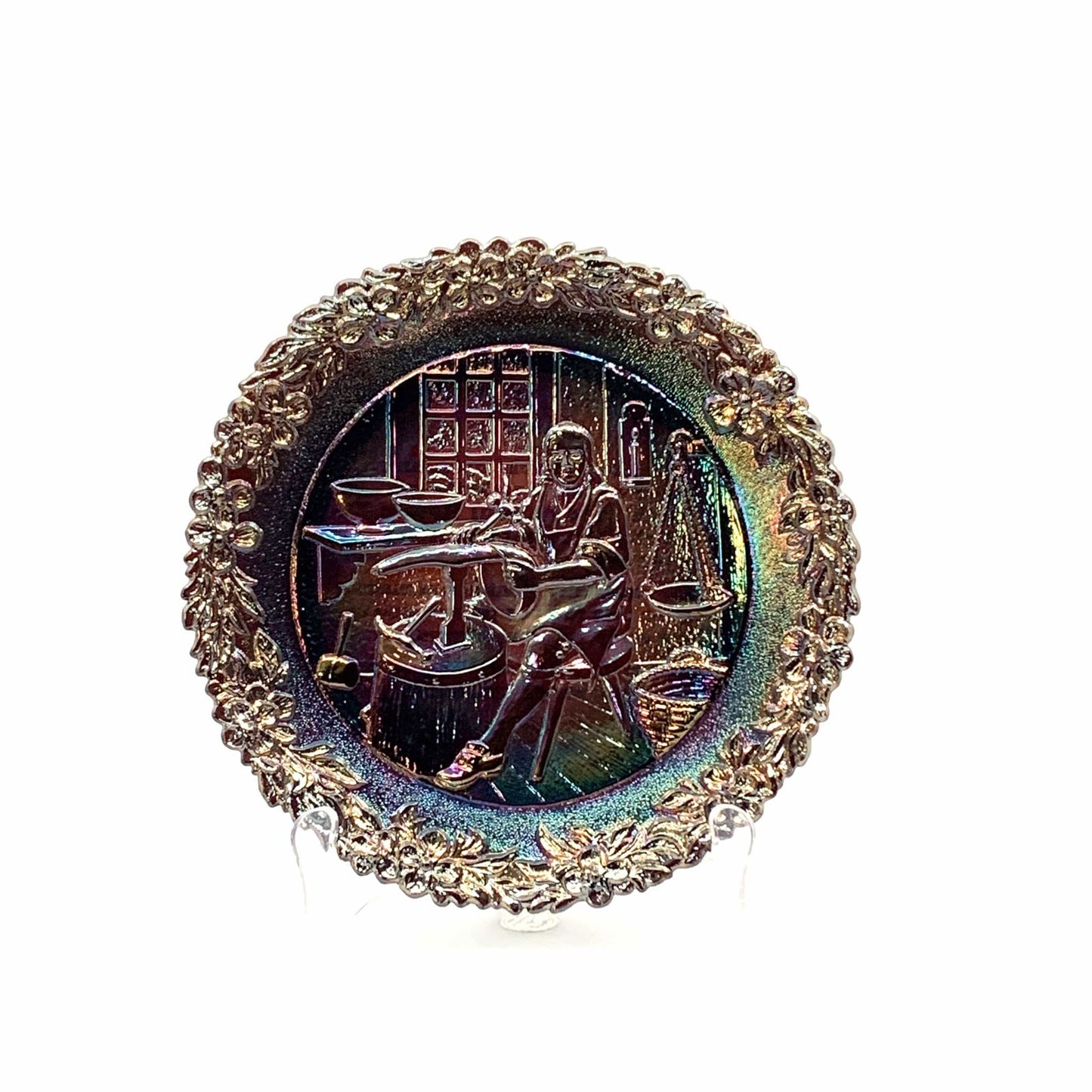 1975 Fenton Glass Collector Plate No. 6 In The Annual Series Early Craftsman of English America -  | Buy at Parsimony Shoppes