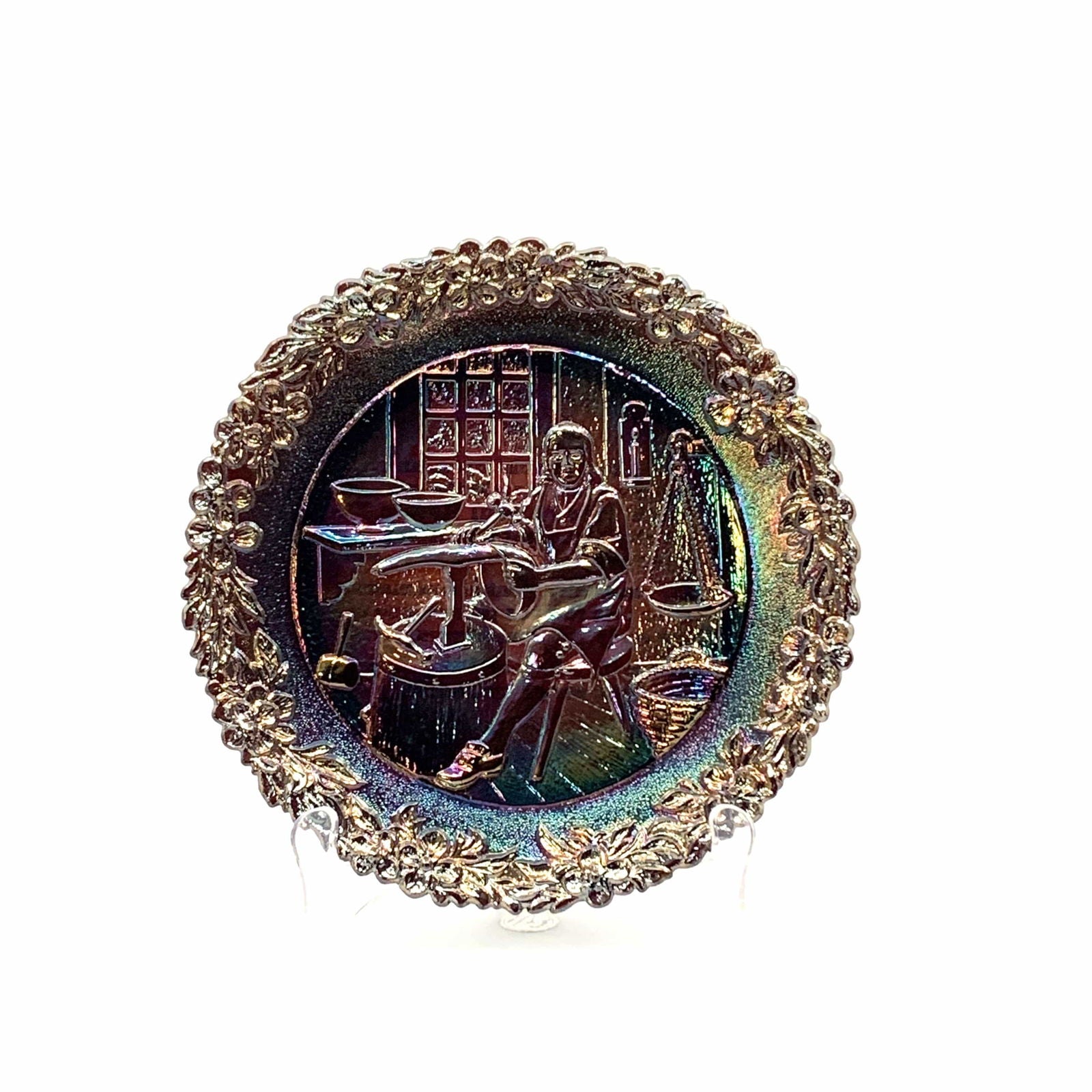 1975 Fenton Glass Collector Plate No. 6 In The Annual Series Early Craftsman of English America -  | Buy at Parsimony Shoppes