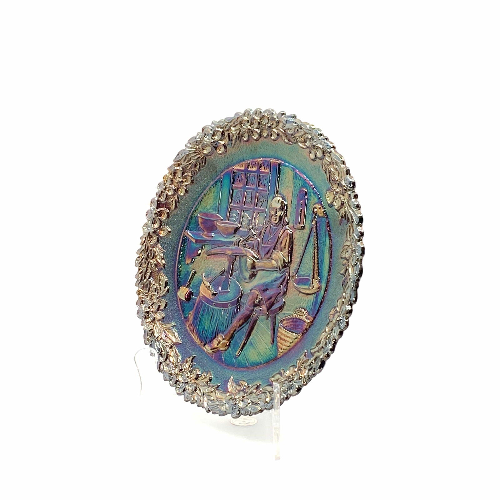 1975 Fenton Glass Collector Plate No. 6 In The Annual Series Early Craftsman of English America -  | Buy at Parsimony Shoppes
