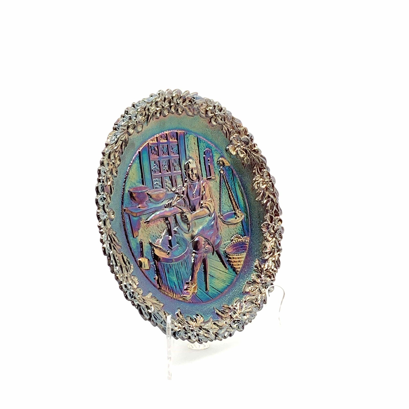 1975 Fenton Glass Collector Plate No. 6 In The Annual Series Early Craftsman of English America -  | Buy at Parsimony Shoppes