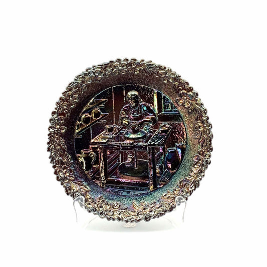 1977 Fenton Glass Collector Plate No. 8 In The Annual Series Early Craftsman of English America -  | Buy at Parsimony Shoppes