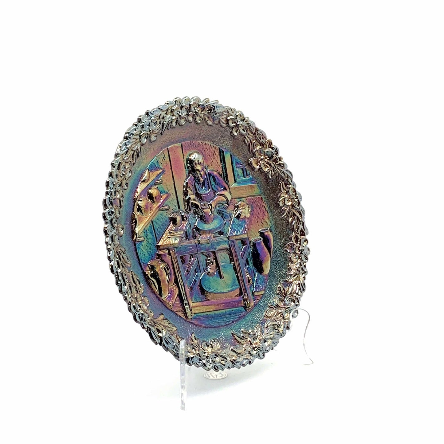 1977 Fenton Glass Collector Plate No. 8 In The Annual Series Early Craftsman of English America -  | Buy at Parsimony Shoppes