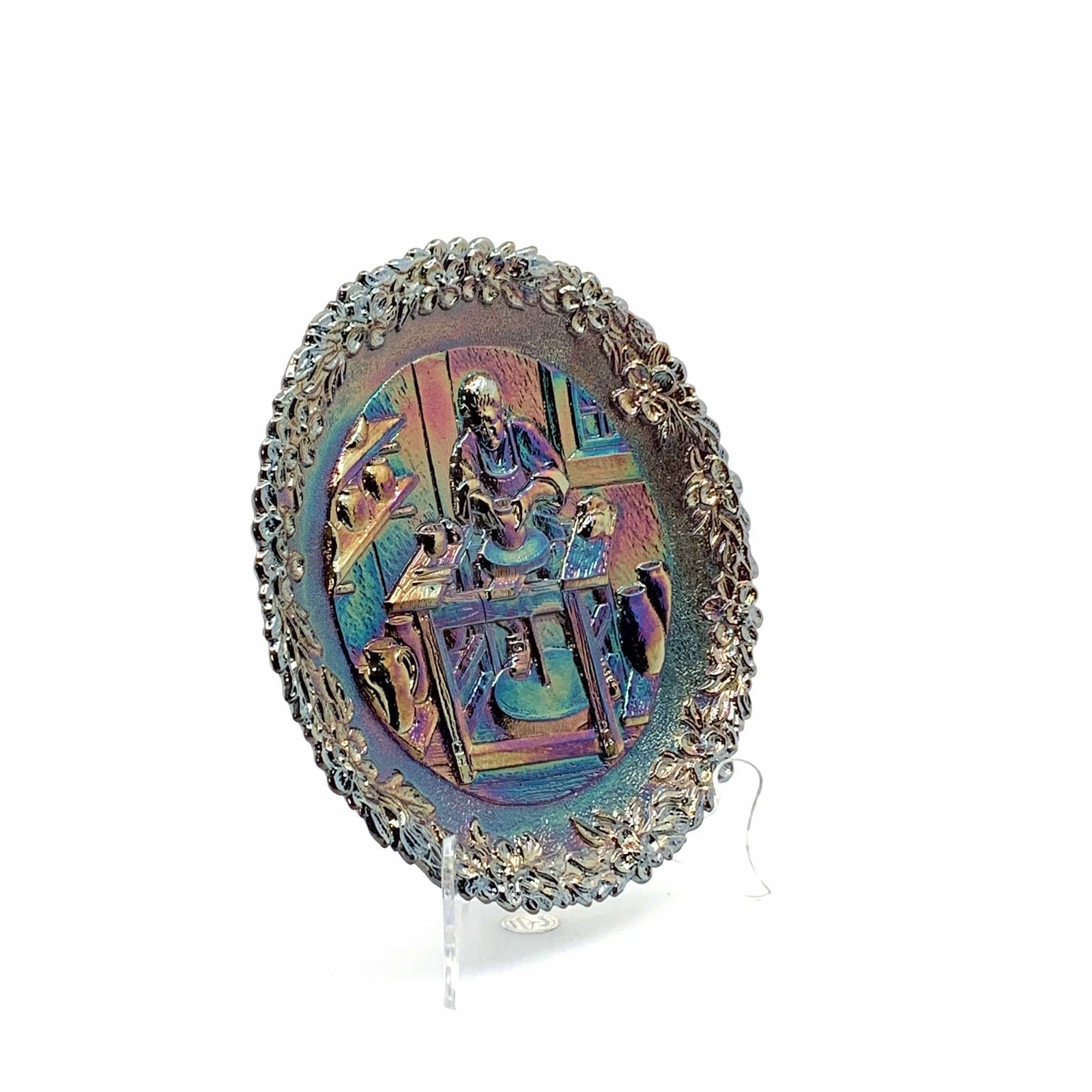 1977 Fenton Glass Collector Plate No. 8 In The Annual Series Early Craftsman of English America -  | Buy at Parsimony Shoppes