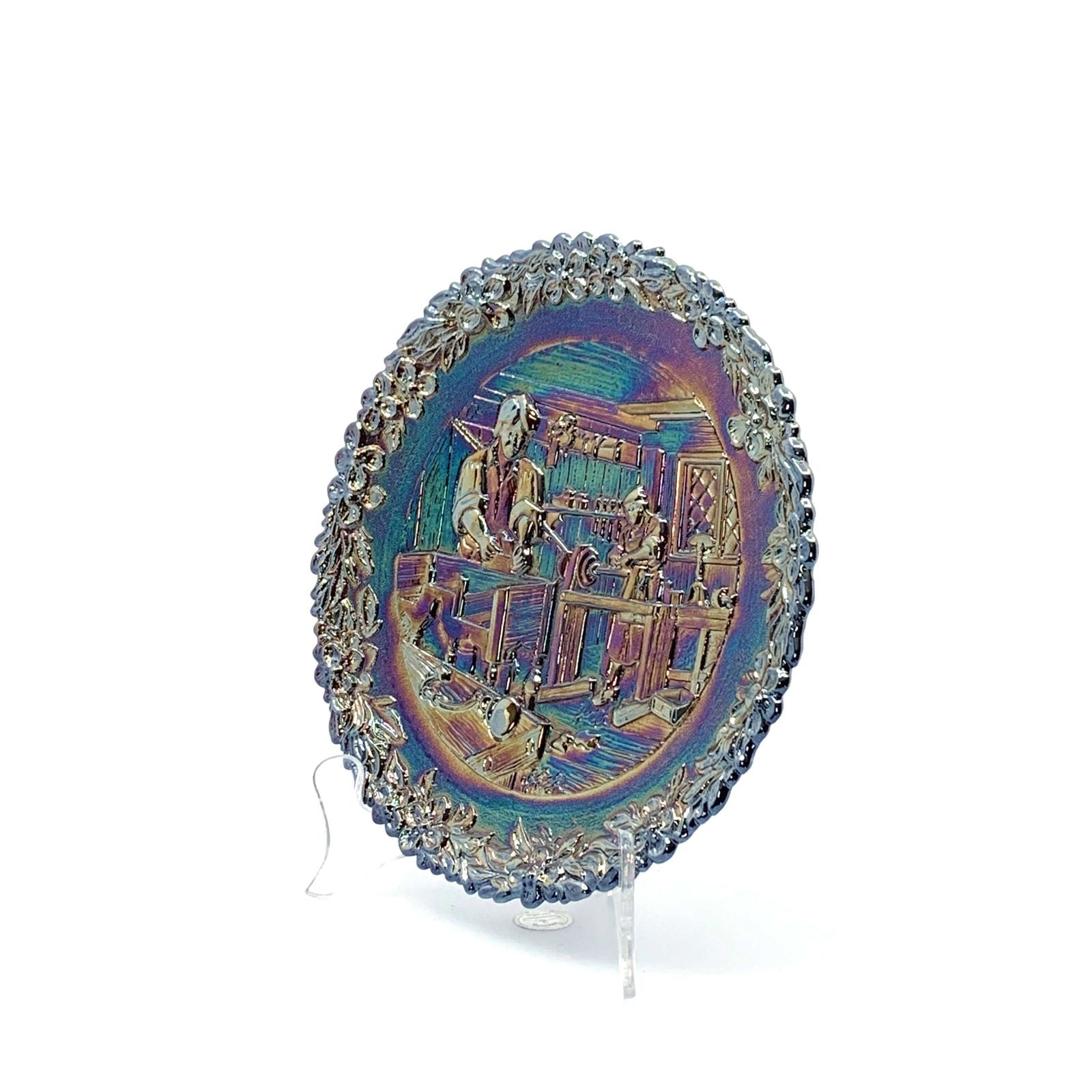 1979 Fenton Glass Collector Plate No. 10 In The Annual Series Early Craftsman of English America -  | Buy at Parsimony Shoppes