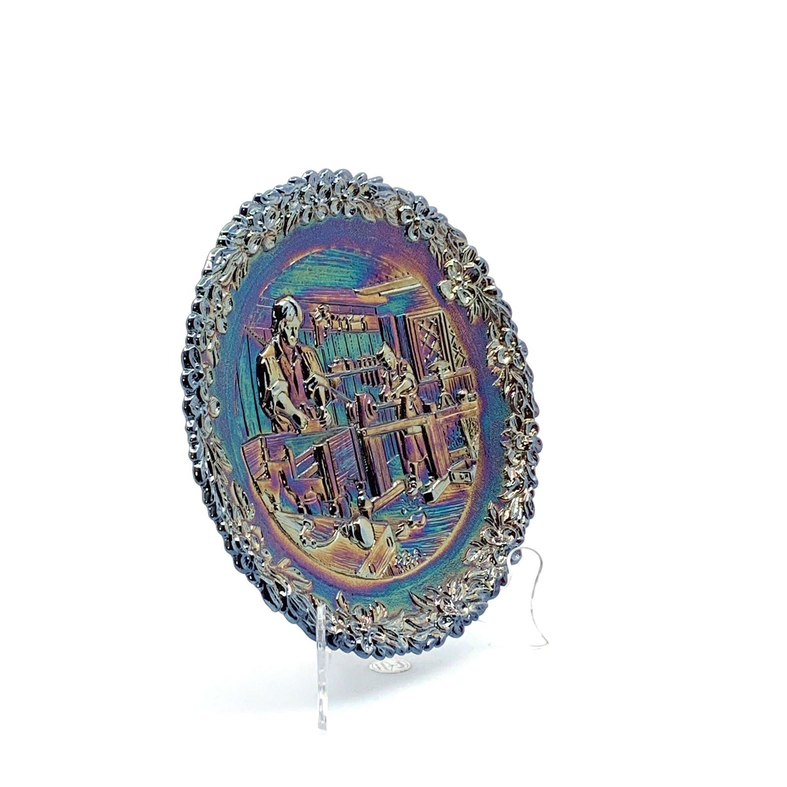 1979 Fenton Glass Collector Plate No. 10 In The Annual Series Early Craftsman of English America -  | Buy at Parsimony Shoppes