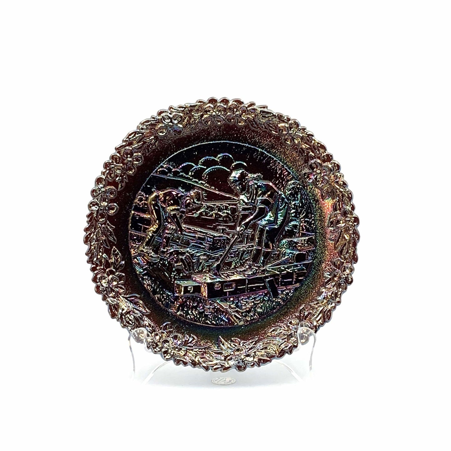 1981 Fenton Glass Collector Plate No. 12 In The Annual Series Early Craftsman of English America -  | Buy at Parsimony Shoppes
