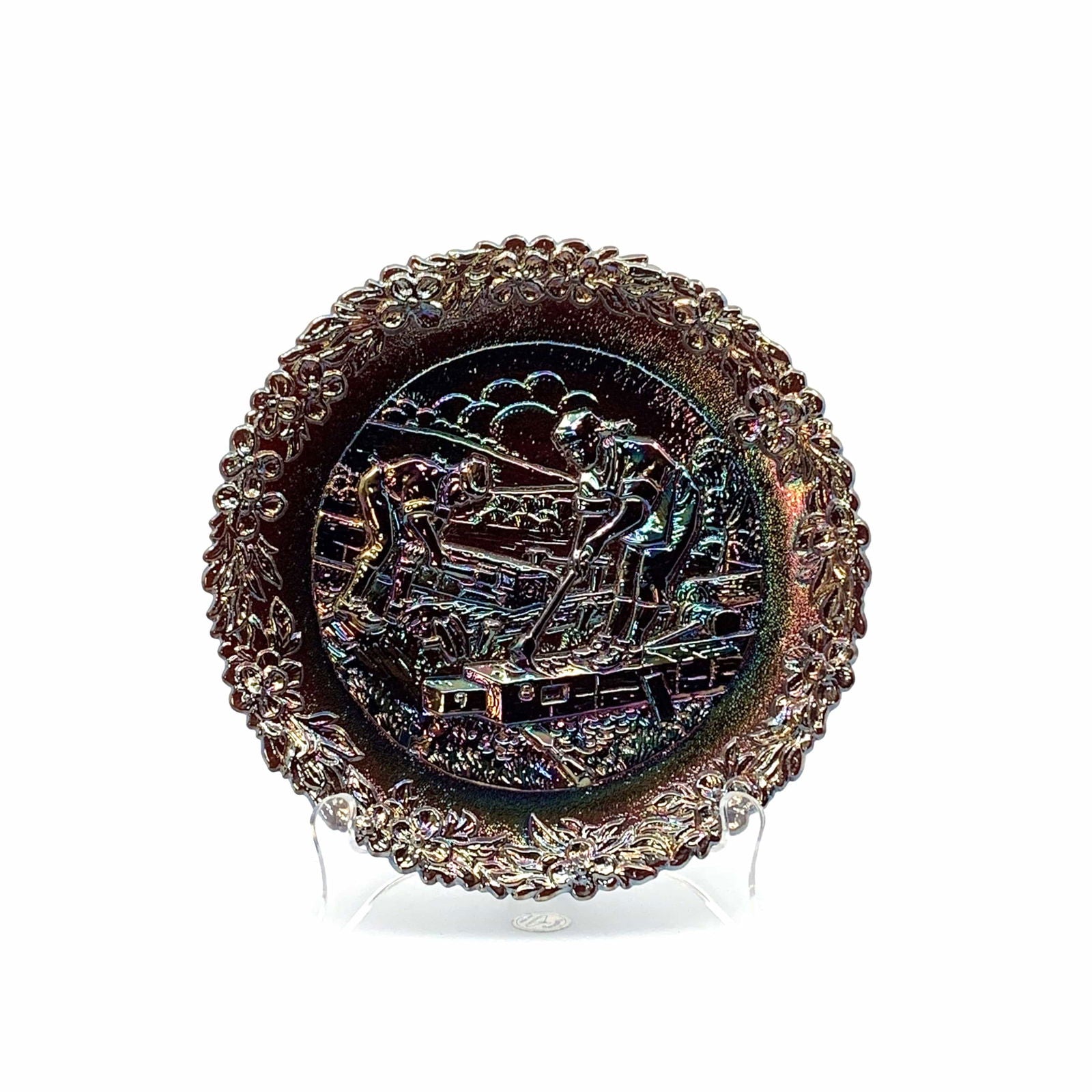 1981 Fenton Glass Collector Plate No. 12 In The Annual Series Early Craftsman of English America -  | Buy at Parsimony Shoppes