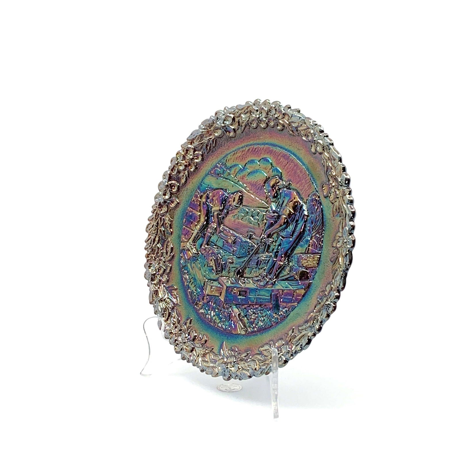 1981 Fenton Glass Collector Plate No. 12 In The Annual Series Early Craftsman of English America -  | Buy at Parsimony Shoppes