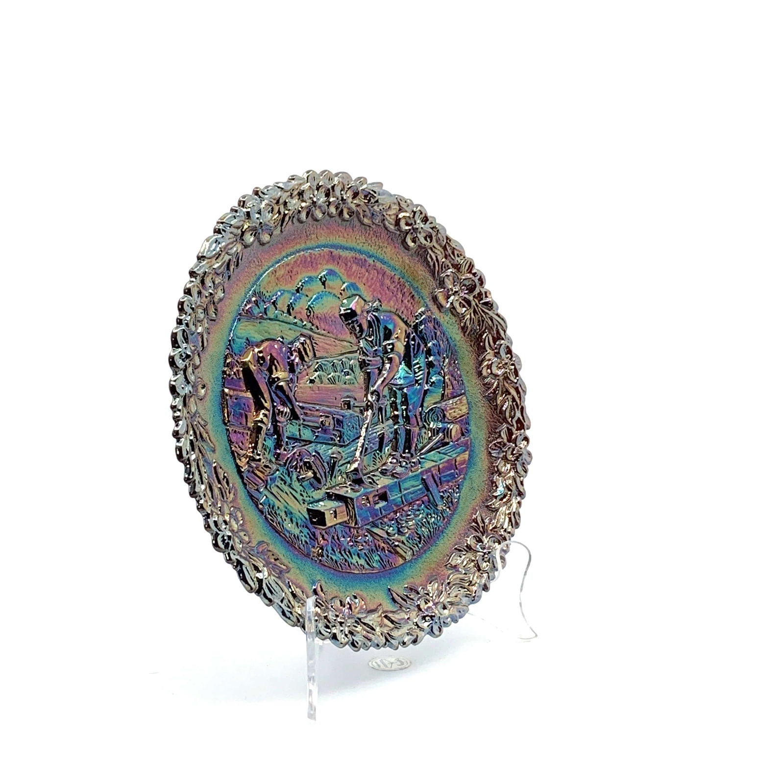 1981 Fenton Glass Collector Plate No. 12 In The Annual Series Early Craftsman of English America -  | Buy at Parsimony Shoppes