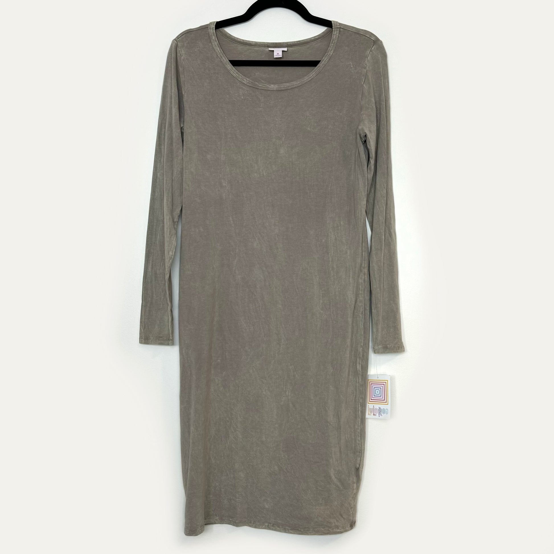 lularoe grey dress Vintage LuLaRoe Gray Classy Balletcore Half Sleeve Knee Length Ruffle Dress / XS