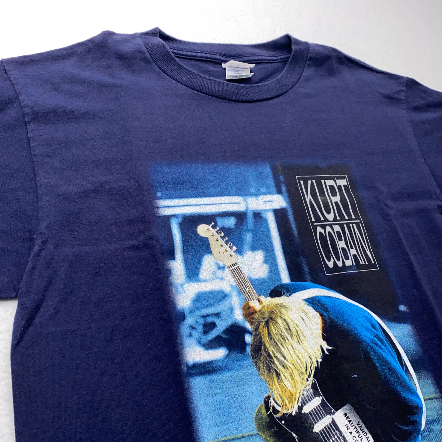 Vintage 2000 Nirvana Kurt Cobain 'The End of Music' Blue T-Shirt - Size M