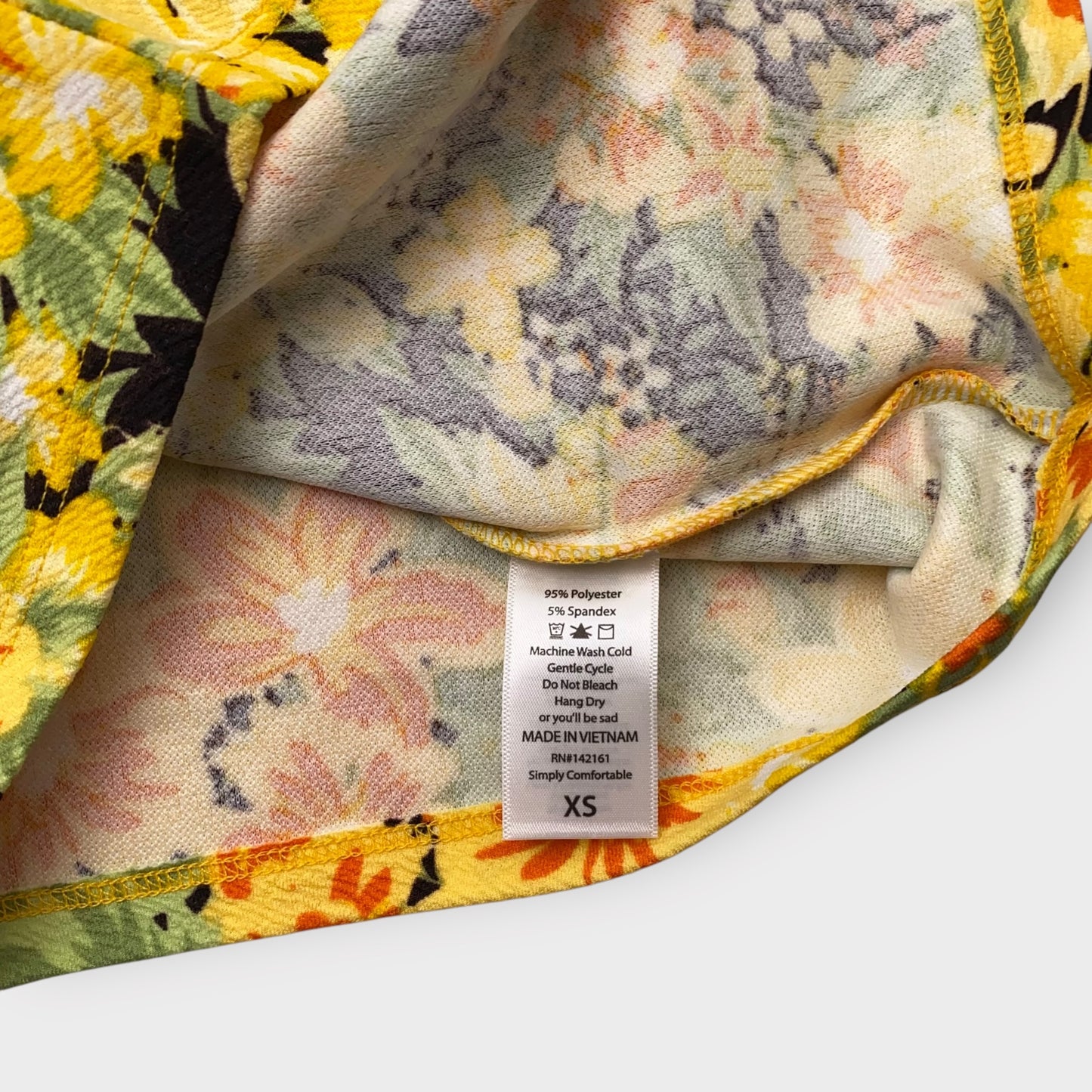 LuLaRoe Cassie Pencil Skirt - Yellow & Black Floral - Women's XS (0-2) - NWT
