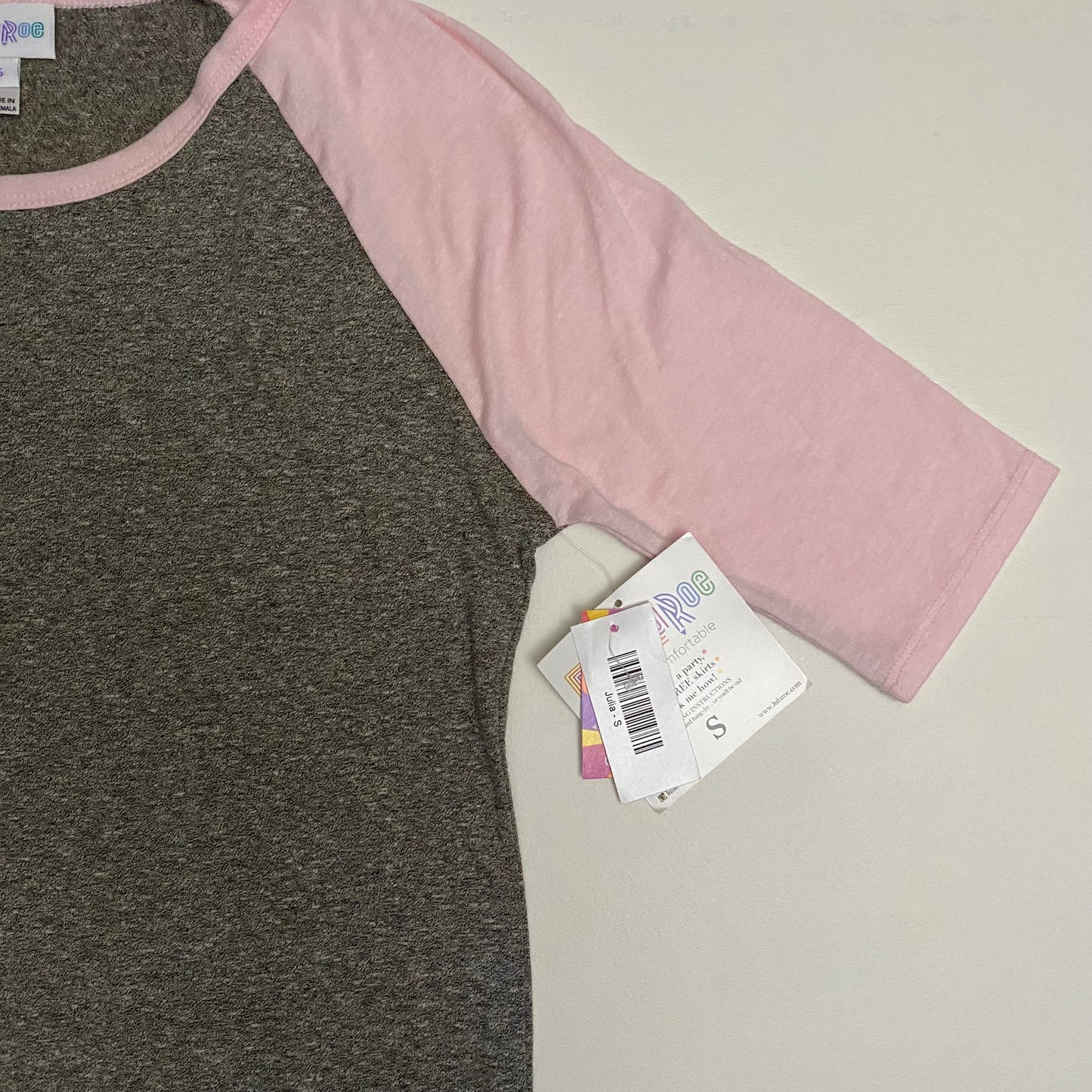 LuLaRoe Julia Bodycon Dress | S (4-6) | Gray/Pink | Colorblock | NWT