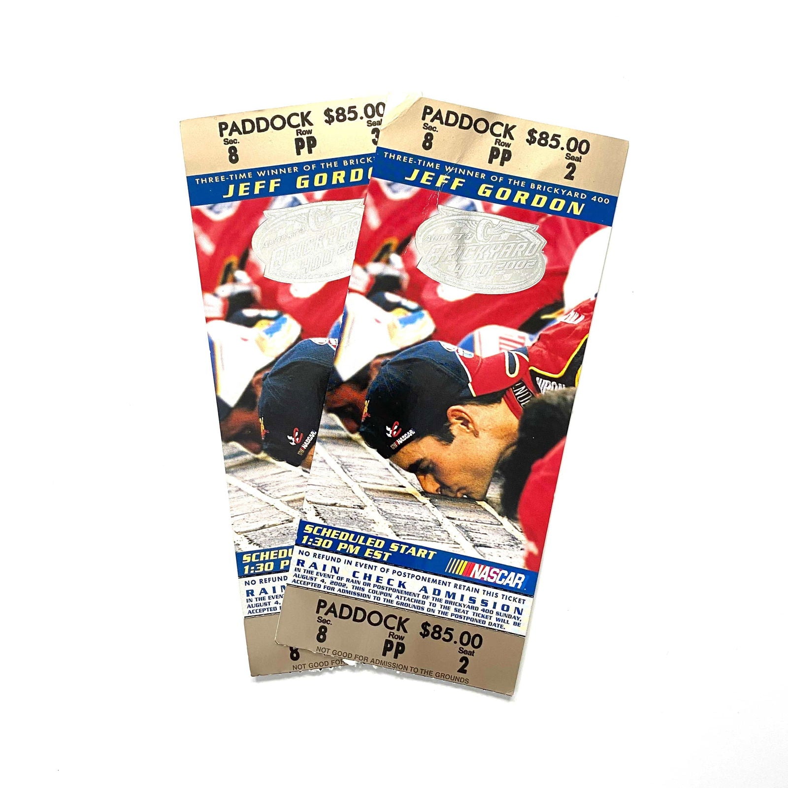 2002 Brickyard 400 Indianapolis Motor Speedway Ticket Stubs, Pair of -  | Buy at Parsimony Shoppes