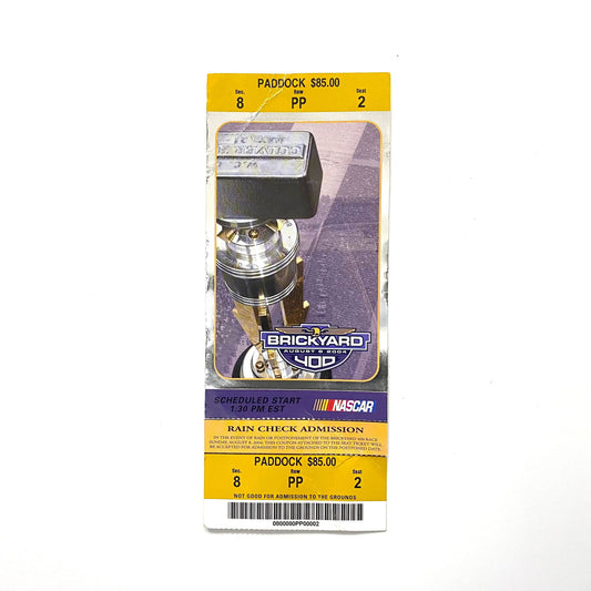 2004 Brickyard 400 Indianapolis Motor Speedway Ticket Stubs -  | Buy at Parsimony Shoppes