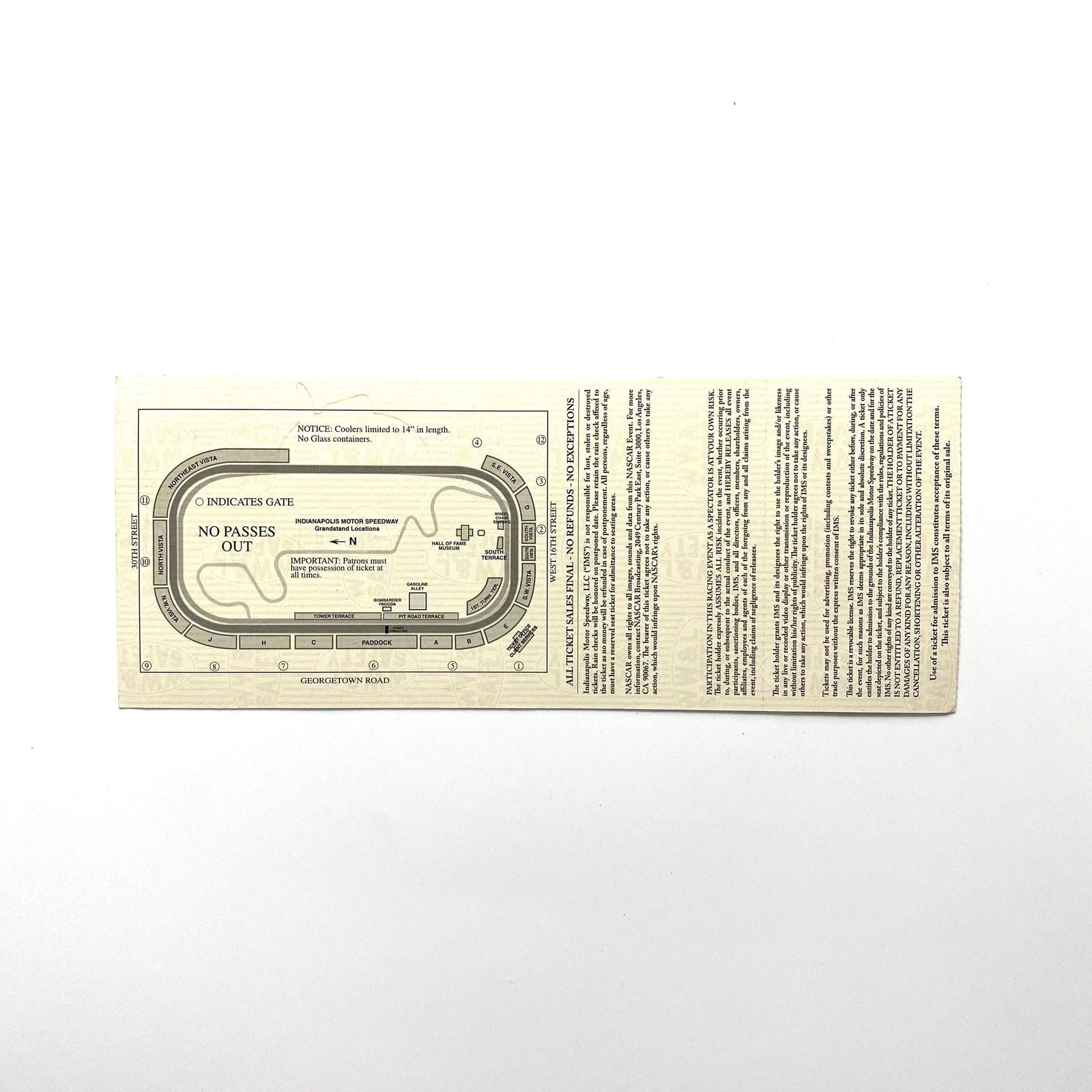 2007 Brickyard 400 Indianapolis Motor Speedway Ticket Stub -  | Buy at Parsimony Shoppes