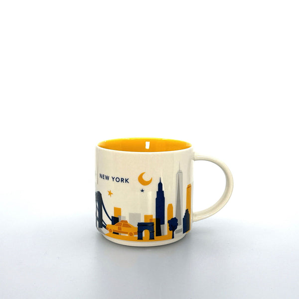 2014 Starbucks New York YOU ARE HERE Coffee Mug 14 fl oz Collectors Cup  Pre-Owned