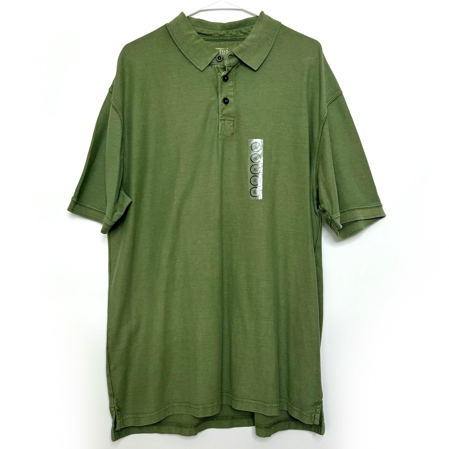 RedHead | Mens 3-Button Classic Polo Shirt | XL | Green | 100% Cotton | NWT