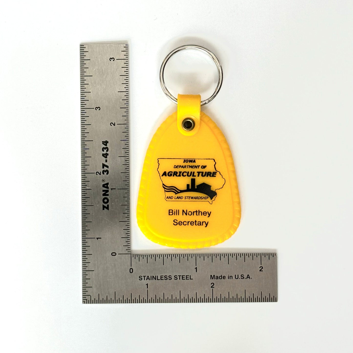 Iowa Dept Of Agriculture/Bill Northey (Set of 3) Yellow Keychains Key Rings
