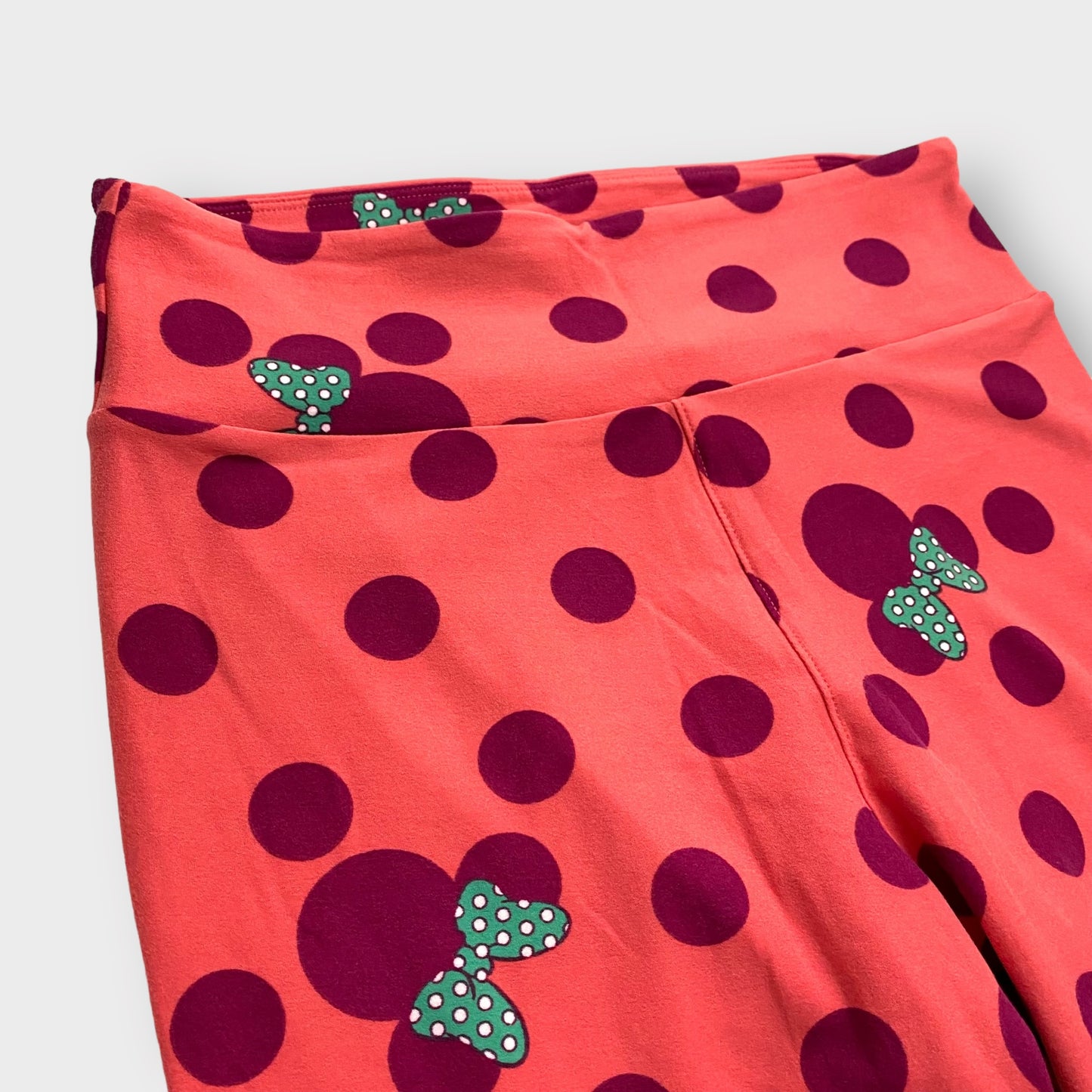 LuLaRoe Disney Leggings | OS (2-10) | Pink/Purple Polka Dot Minnie Mouse | New