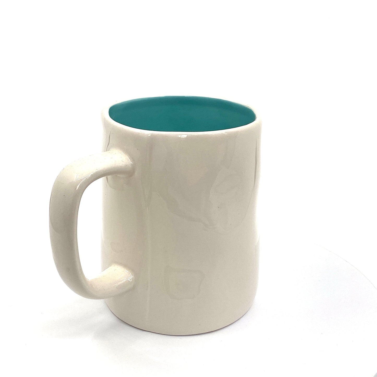 Rae Dunn Artisan Collection ‘SWIM’ Large Letter White/Blue Coffee Cup Mug By Magenta