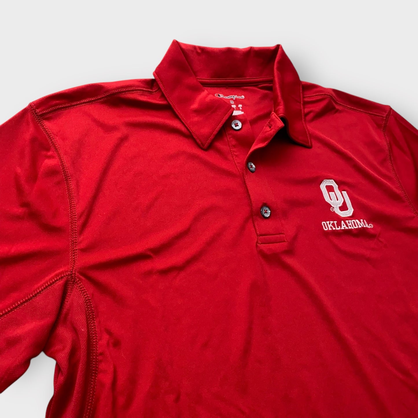 Champion Men's Red Oklahoma Sooners Polo Golf Shirt - Size M