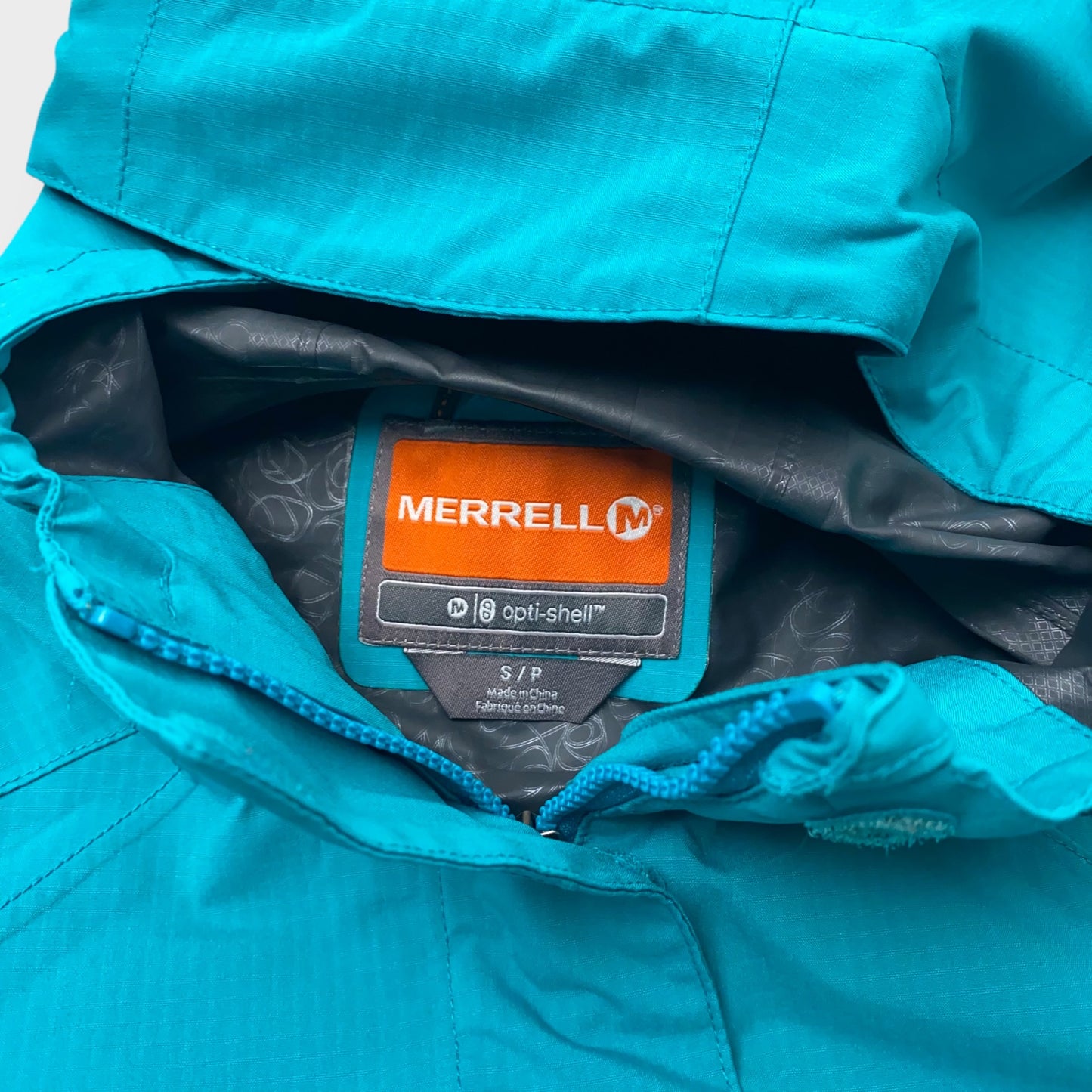 Merrell Women's Size S Teal Blue Opti-Shell Hooded Jacket