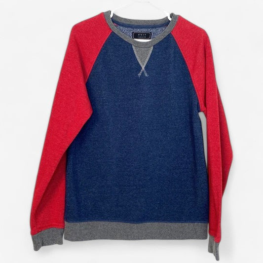 21 Men Men's Size M Red & Blue Pullover Sweatshirt