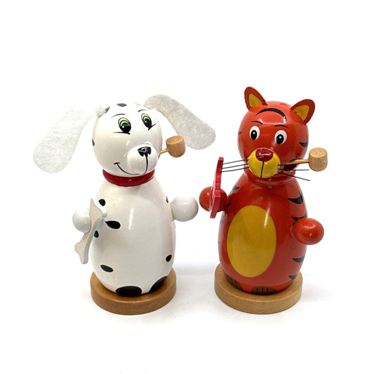 Sigro Collection | Dog & Cat German Incense Smokers | Orange/White | NIB | Handmade