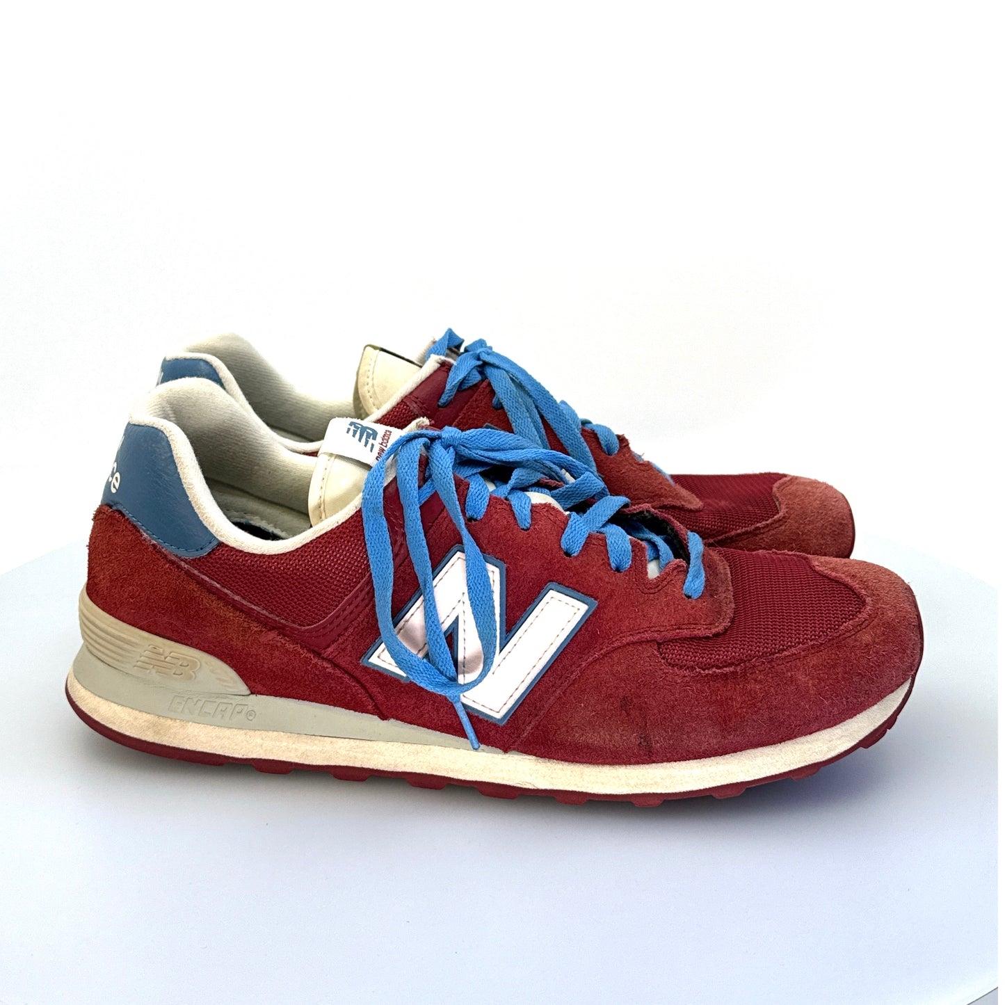 New Balance | Mens Classic 574 Athletic Shoes Sneakers* | Color: Scarlet Red/Blue | Size: 12