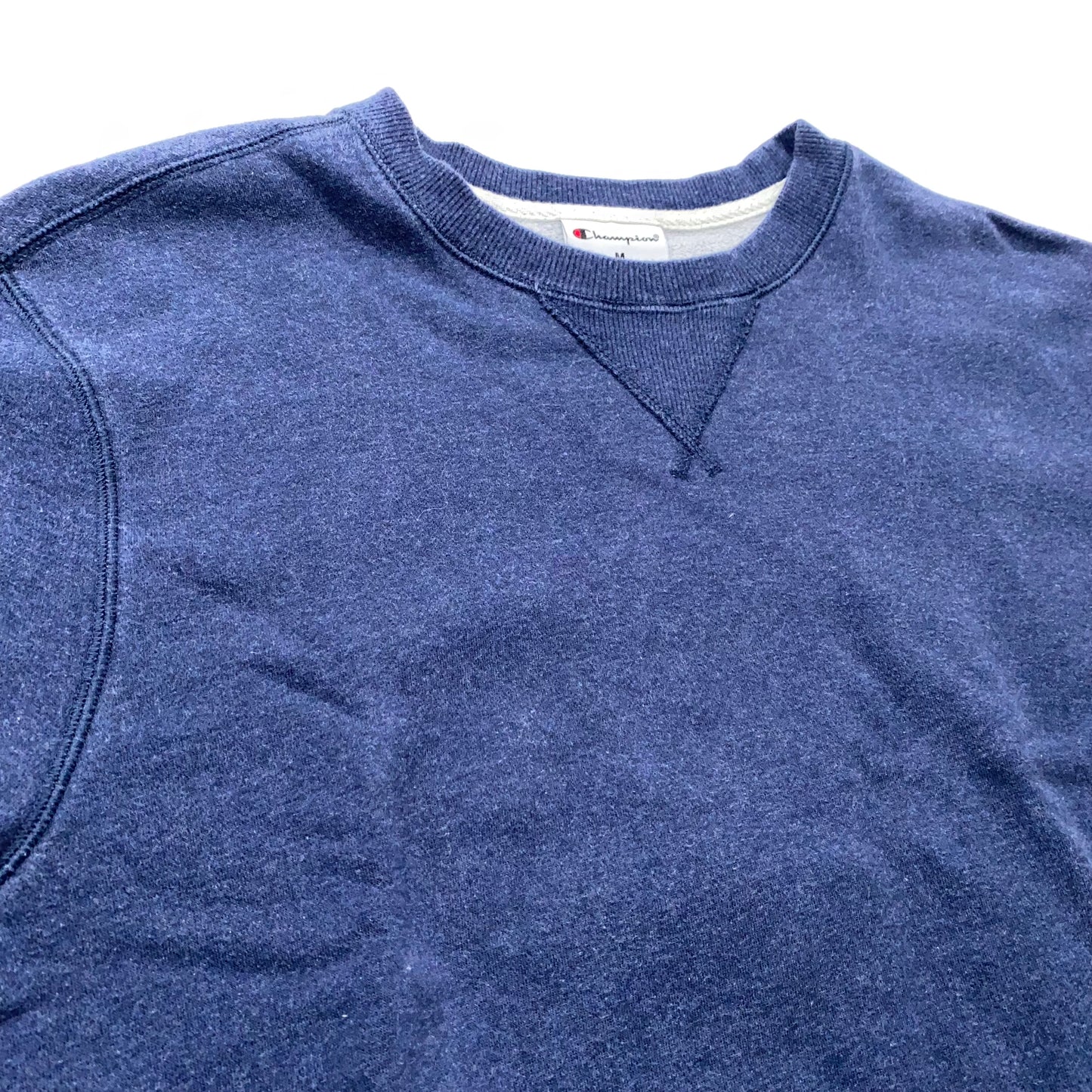 Champion Men's Blue Fleece Crew Neck Sweatshirt - Long Sleeve - Size M - Excellent Used Condition