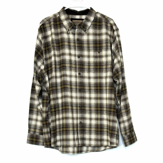 North River | Plaid Print Button-Down Flannel L/s Shirt | Color: Butternut | Size: XL | NWT