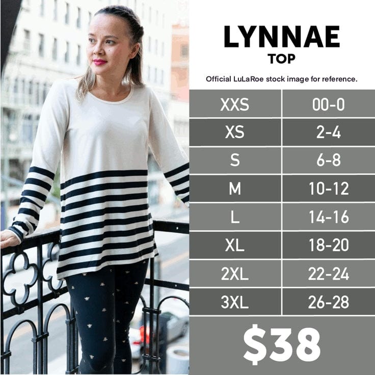 LuLaRoe Vault | Lynnae High-Low L/s Top | Size: XXS  (00-0) | Yellow/Blue | Striped | NWT