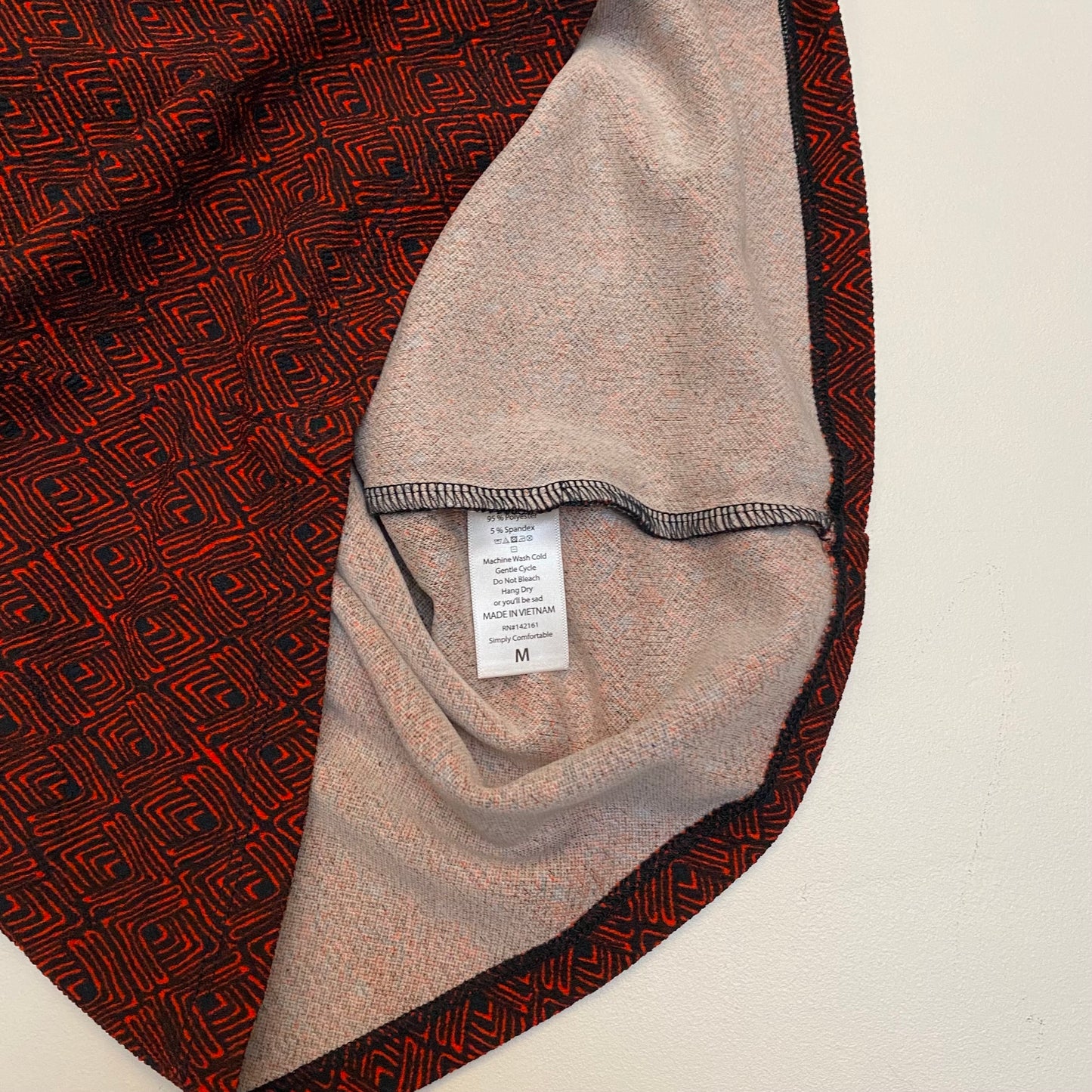 LuLaRoe Cassie Pencil Skirt | M (10-12) | Burnt Orange Geometric | NWT