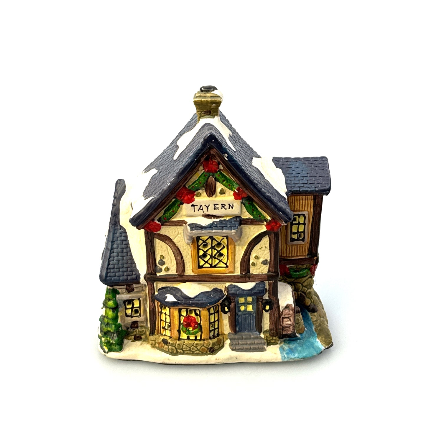 Christmas Village | Porcelain Lighted House Town Tavern | EUC