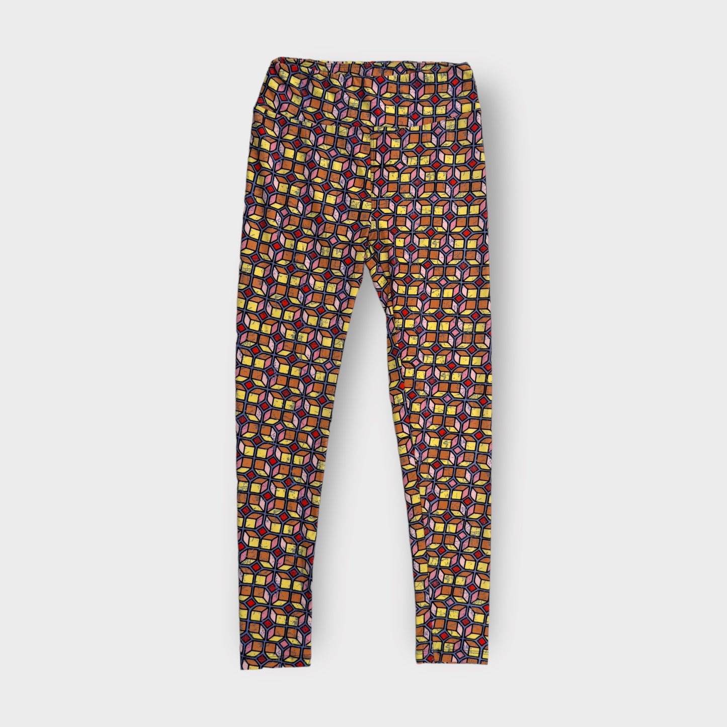 LuLaRoe Leggings | OS (2-10) | Multicolor Retro Cubes Geometric | Buttery Soft | New