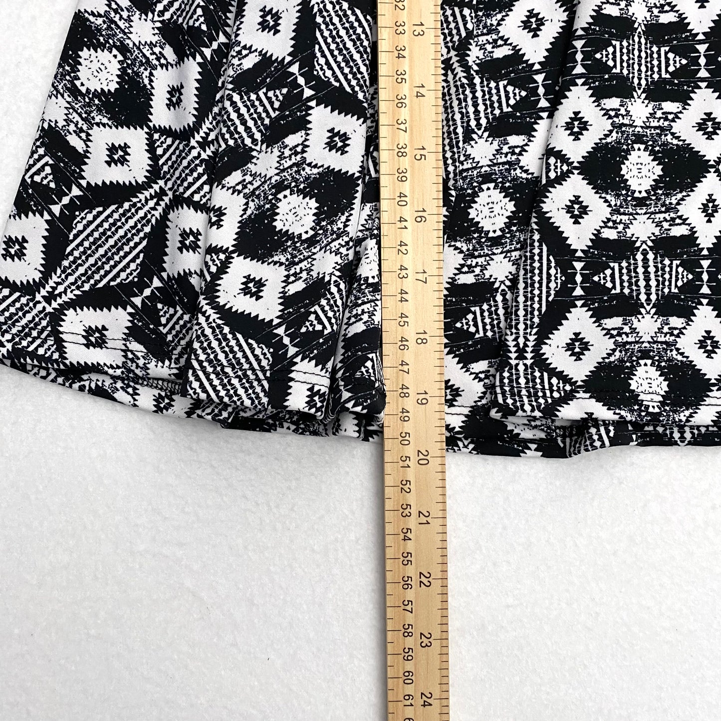 LuLaRoe Kids Azure A-Line Skirt  | 12 (12-14) | Black/White Southwestern Pattern | NWT