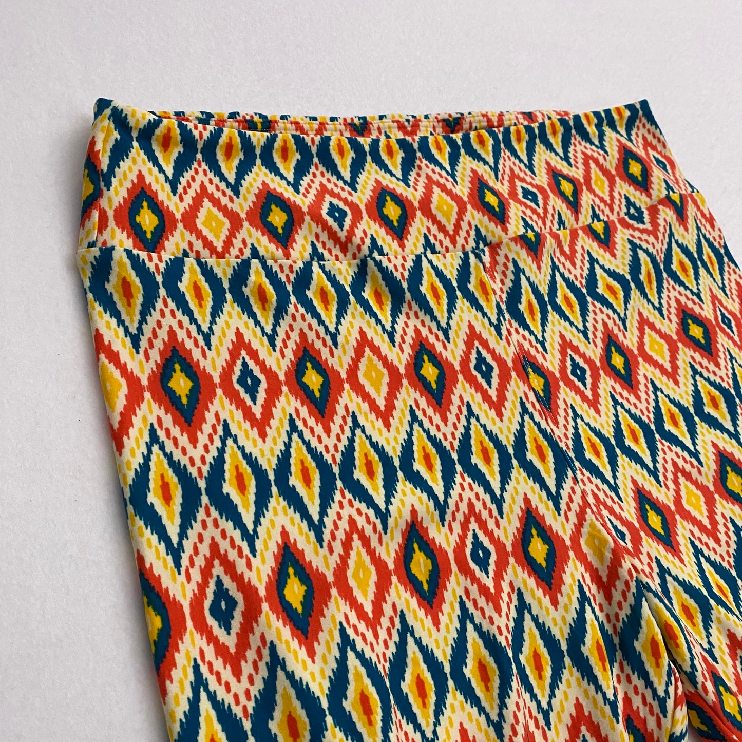 LuLaRoe Print Leggings | TC (12-18) | Multicolor Geometric Ikat | New