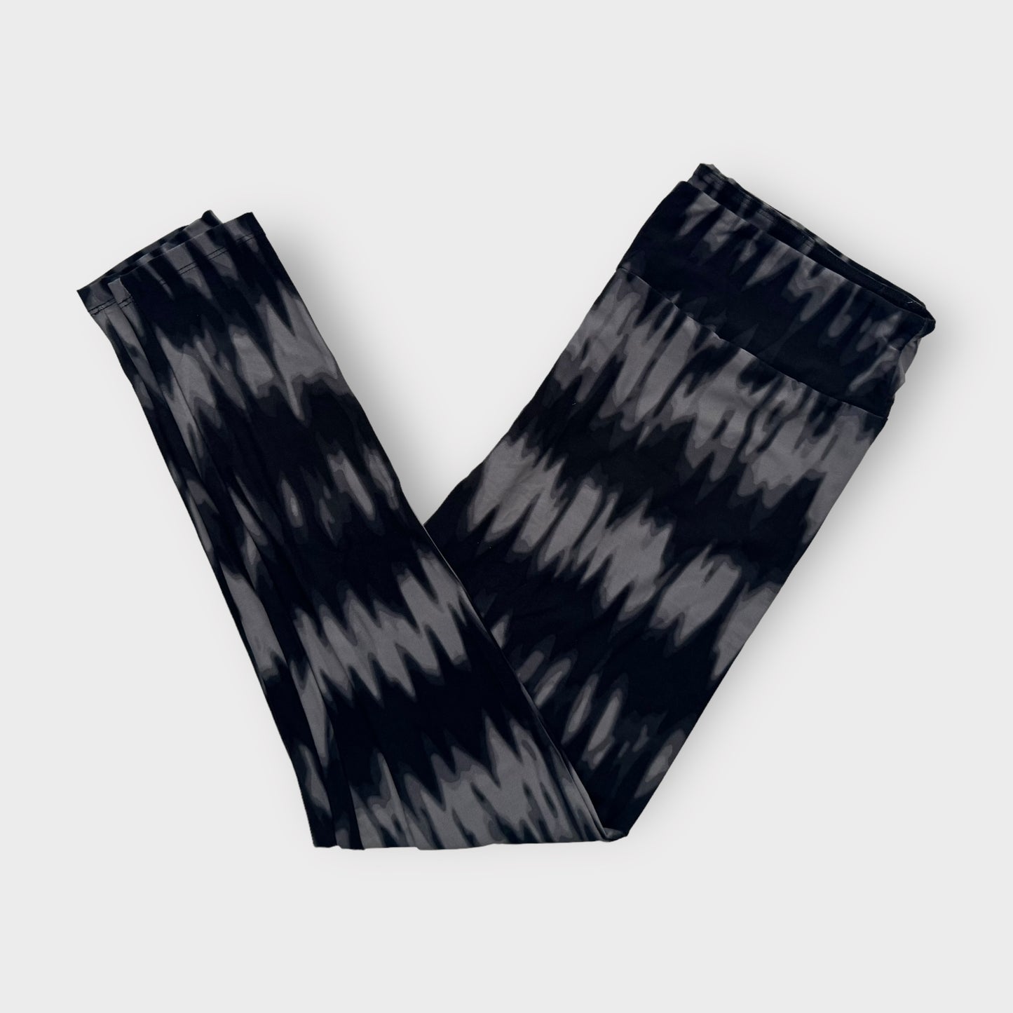 LuLaRoe Print Leggings | TC (12-18) | Black/Gray Tie-Dye | New