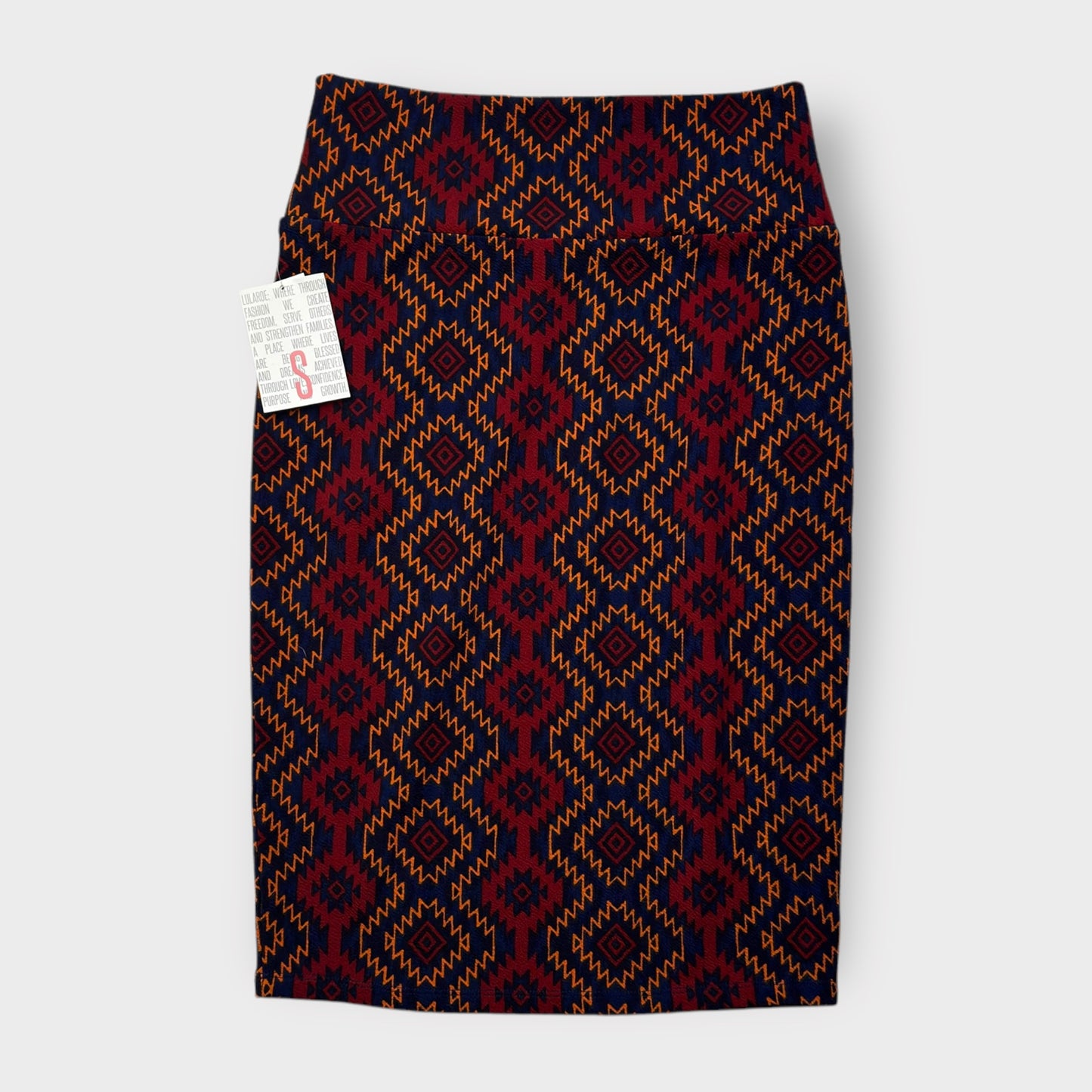 LuLaRoe Cassie Pencil Skirt - Multicolor Tribal - Women's S (4-6) - NWT