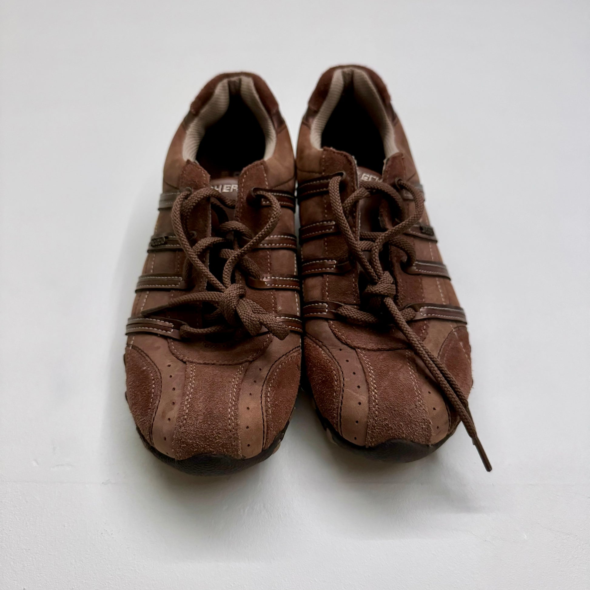 Skechers Womens Size 8 Brown Leather Lace Up Casual Shoes – Parsimony Shoppes