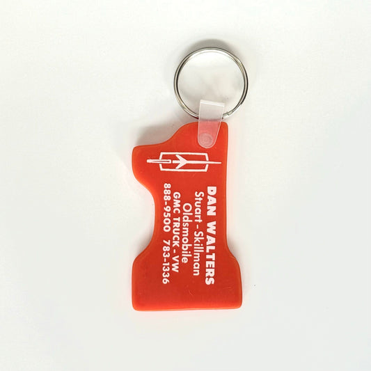 Indianapolis, IN ‘Stuart-Skillman Oldsmobile’ Keychain Key Ring Orange #1 Rubber